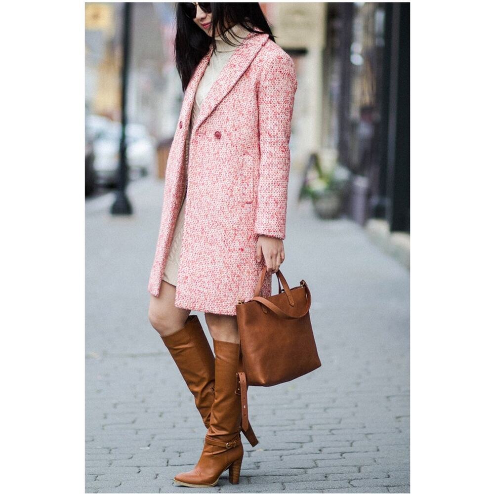 J. Crew Daphne Topcoat in Italian Tweed Wool Blend Size 6